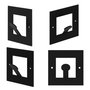 Wallity Kaly Metal Square Hanger - Negro